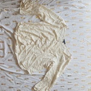 Cream boho button up